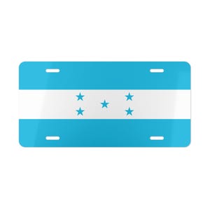 Honduras Flag License Plate Personalized Car Vanity Plate Aluminum Honduras Souvenir Patriotic Auto Accessory 12x6 Inches Aluminum License