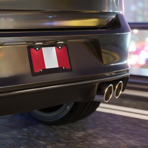 Peru Flag License Plate Aluminum Car Tag Personalized Vehicle Accessory Patriotic Peruvian Souvenir Custom Plate Peru Auto Decor Aluminum