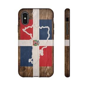 Dominican Republic Flag Phone Map Case Protective Tough Cover of Dominican Pride Hard Plastic Back DR Flag Cover Dominicana
