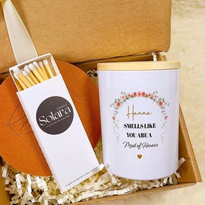 Personalised Maid of Honour Proposal Candle Gift Set, Bridesmaid Invitation, Wedding Keepsake, Sister Maid of Honour, Custom Wedding Gift