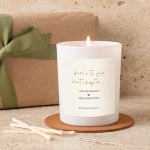 Next Chapter New Beginnings Candle, Good Luck on Your New Adventure Gift