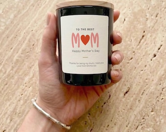 Happy Mother's Day Candle Gift Set | Personalised Mother’s Day Gift for New Mum, Stepmum, Mother-in-law, First Mother’s Day Candle Present