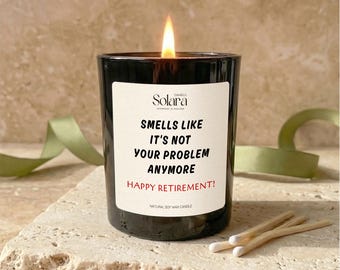 Happy Retirement Scented Soy Candle Gift Set: New Chapter, Funny Leaving Gift