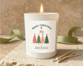 Christmas Gift for Sister, Sister Christmas Candle, Sis Xmas Gift, Christmas Present for Sister, Gift from Sister or Brother