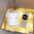Personalised Thank You Appreciation Candle Gift Set with Matches: Scented Soy Wax Gift, end of year thanks, Thank You Present
