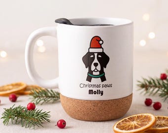 Personalised Hound Christmas Mug, Custom Dog Name Coffee Cup, Dog Lover Gift