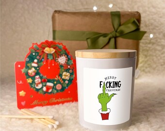 Funny Christmas Candle, Rude Christmas Gift, Secret Santa Gift, Funny Xmas Candle, Stocking Filler, Coworker Christmas Gift