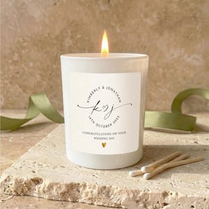 Personalisierte Hochzeitskerze Geschenk für Paar, Braut und Bräutigam Andenken