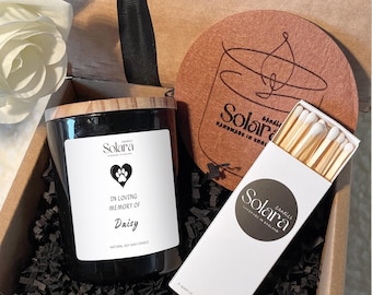 Vela de lembrança para animais de estimação perdidos, personalizada com nome e impressão da pata, como presente carinhoso para donos de cães e gatos, lembrança de condolências.