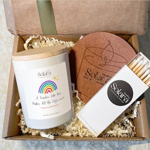 Set de regalo de agradecimiento para el profesor, vela perfumada para el asistente de enseñanza y niñera, regalo de fin de curso, regalo de agradecimiento al profesor, regalo de Navidad.