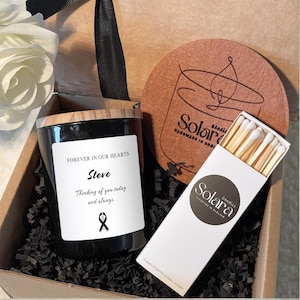 Personalised Remembrance Candle: Sympathy Gift for Loss of Loved One