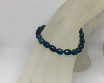 apatite bracelet * nugget beads * teal * turquoise * birthday * gift * for her * chunky bracelet * gold clasp * gold filled