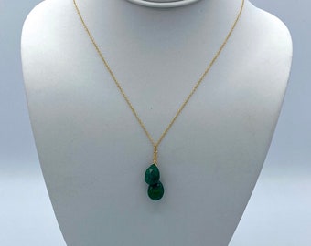 smaragd & gt; gouden lariat ketting * mei geboortesteen * verjaardag * Iers * Ierland * saint patrick's day * st. patrick's day * st. paddy's day