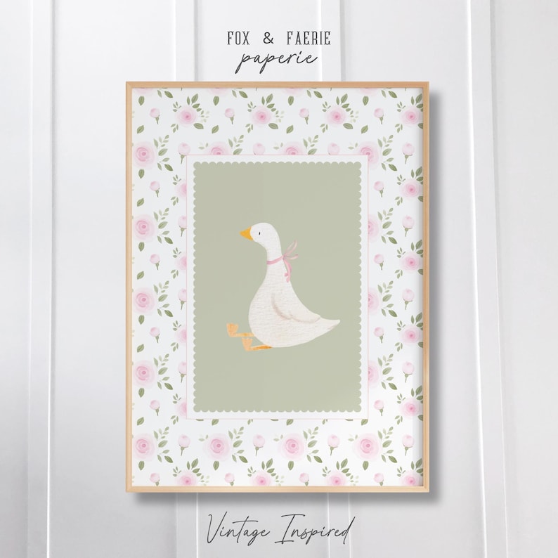Silly Goose Nursery Print Digital Download, Goose Nursery Art, Baby ...