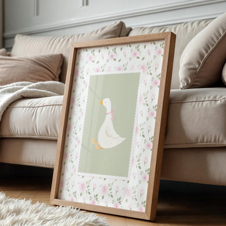 Silly Goose Nursery Print Digital Download, Goose Nursery Art, Baby ...