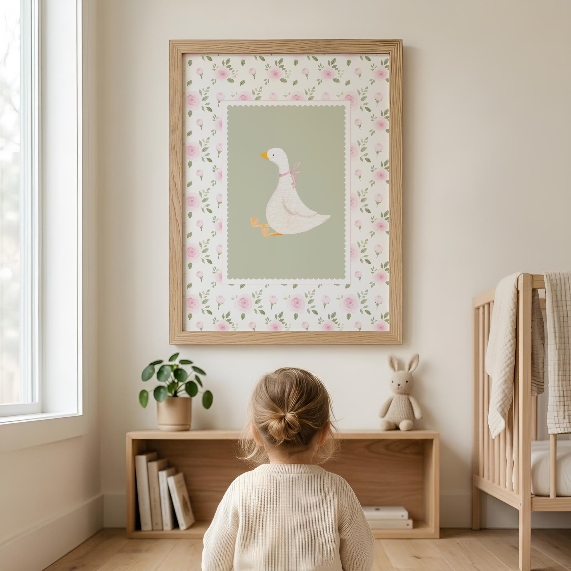 Silly Goose Nursery Print Digital Download, Goose Nursery Art, Baby ...