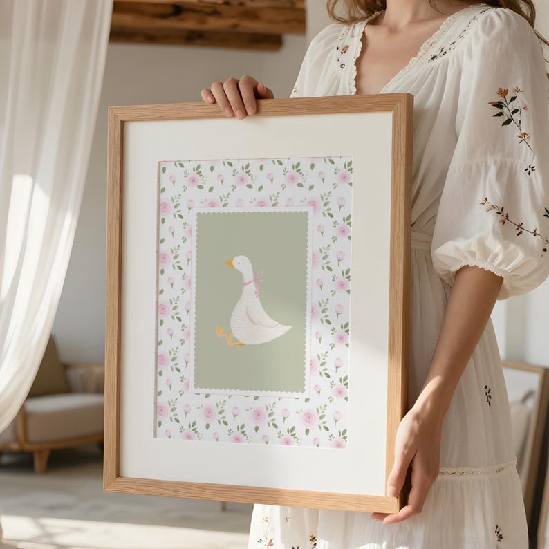 Silly Goose Nursery Print Digital Download, Goose Nursery Art, Baby ...
