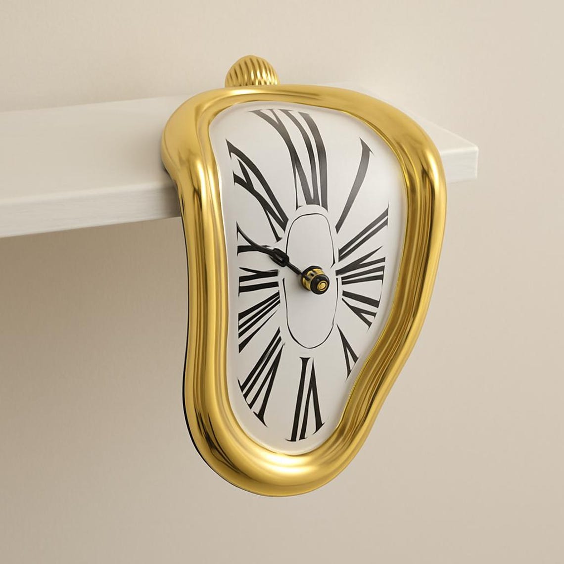 Vintage Melting Wall Clock, Salvador Dali Style Surreal Shelf Clock ...