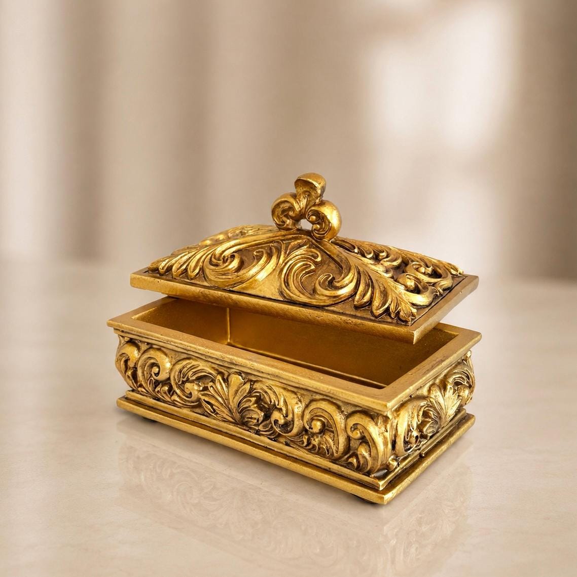 Trinket Box Victorian Gold - Etsy