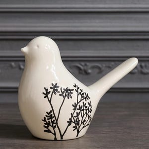 Vintage Ceramic Bird Aroma Figurine, Handmade Portugal Scent Bird, Decorative Aromatherapy Bird Statue, Collectible Home Decor Gift 6&#39;&#39;