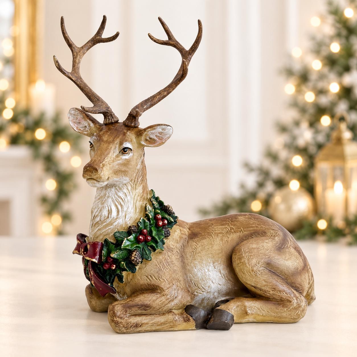 Vintage Christmas Santa Reindeer Ceramic - Etsy Canada
