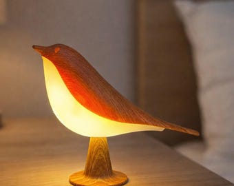 Bird LED Table Lamp USB Powered Desk Lamp 8'' Scandinavian Minimalist Bird Light 6W Night Light Three Color Modes Warm Cool USA Modern Decor