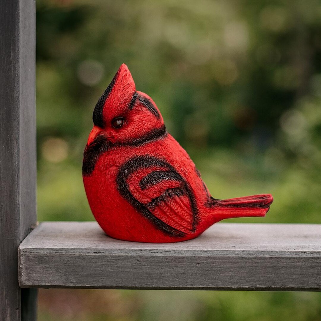 Vintage Cardinal Bird Figurine, Red Cardinal Collectible, Hand Painted ...