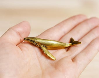 ヴィンテージ真鍮製アシカの置物、小型金属製デンマークアザラシ像 