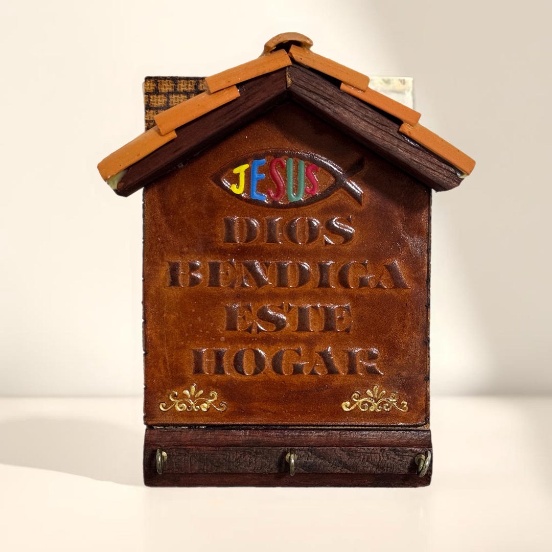 Jesus Gift, Vintage Religious Wall Hanging Key Holder - 