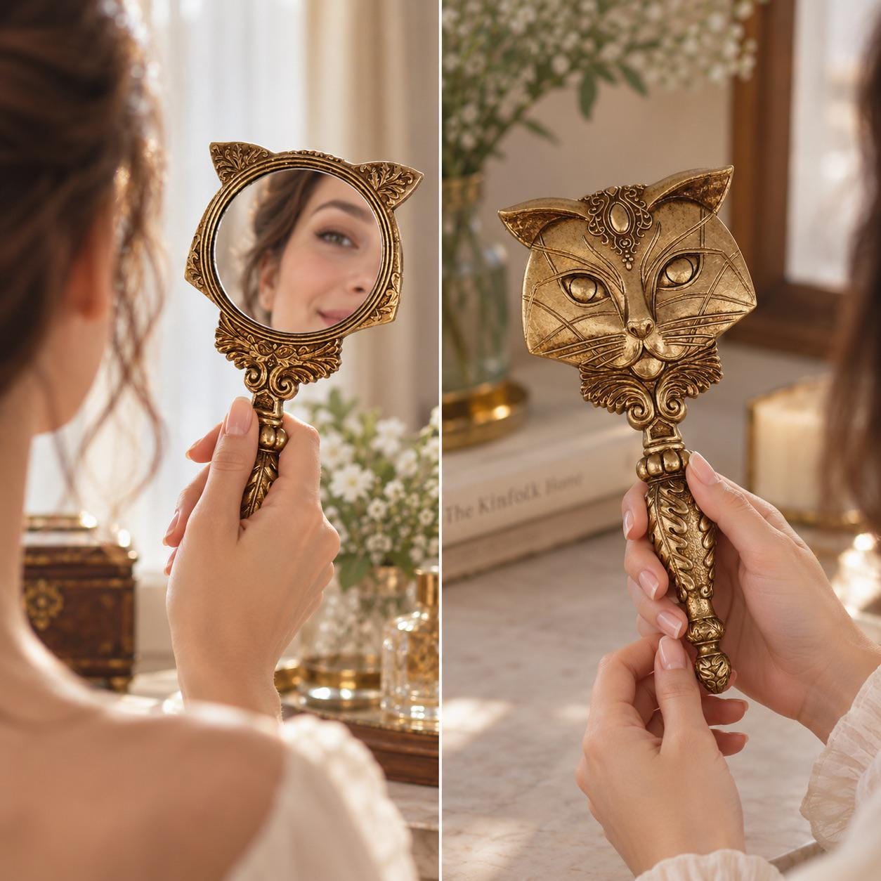 Vintage Cat Mirror - Etsy