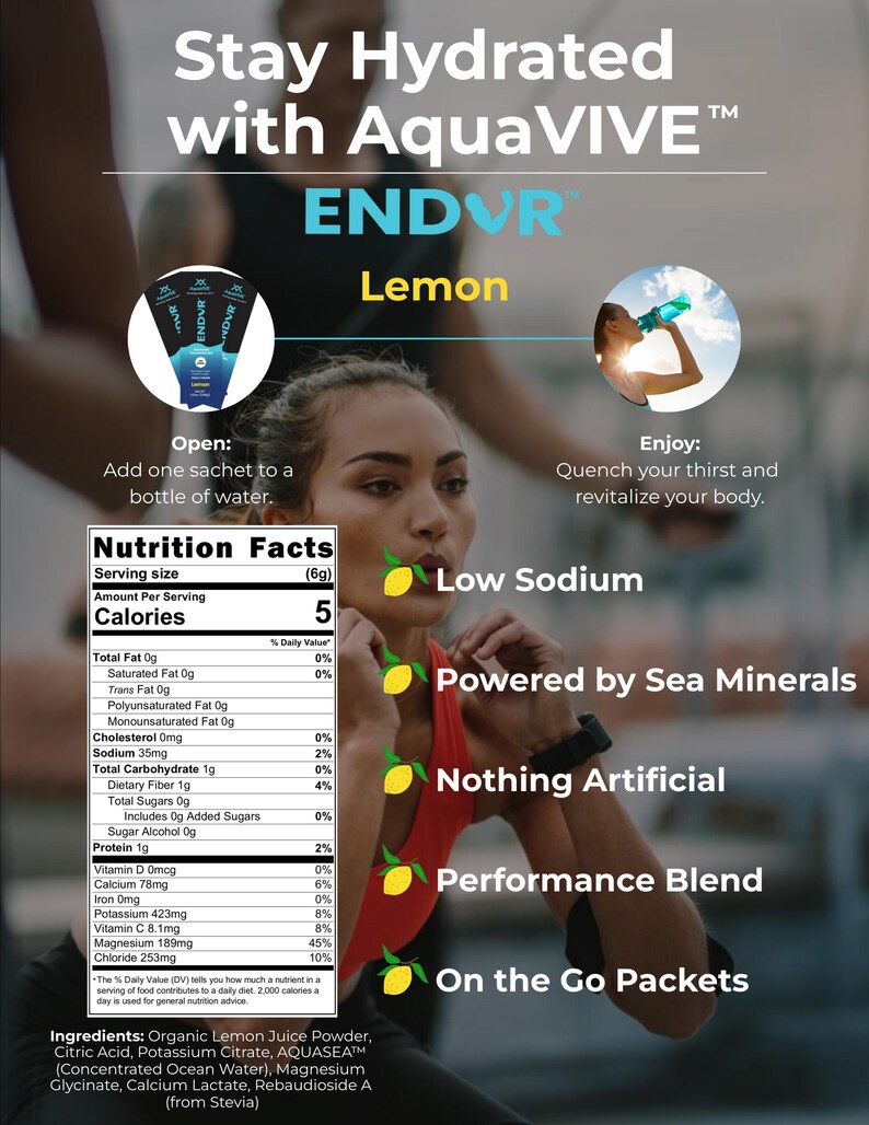 Organic Lemon Electrolyte Drink Mix: Sugar-free Hydration - Etsy