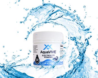 AquaVIVE Electrolyte Powder: Natural Hydration Drink Mix, 30 Servings