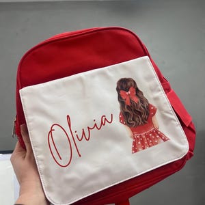 Sac à dos rouge pour fille