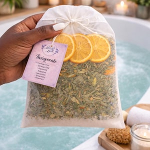 Invigorate Bath Tea Blend, Herbal Aromatherapy Soak, Spa Gift