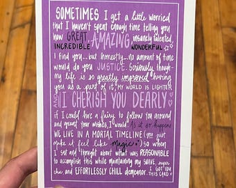 Appreciation Sentiment Card 5" x 7"