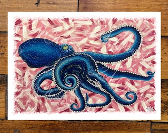Free Octopi, Acrylic Painting, Print