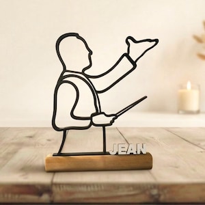 Custom 3D Printed Conductor Sculpture | Classical Music Figurine | Maestro Symphony Concert Gift | Artist's Office Decor