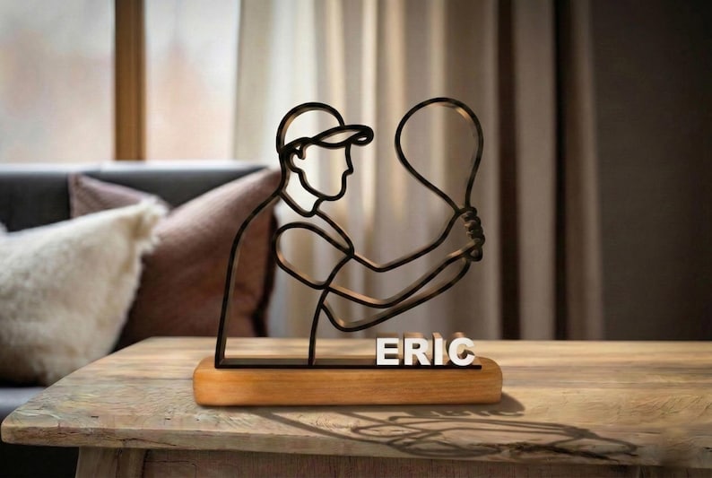 Custom 3D Printed Padel Sculpture | Sports Decor Player Figurine | Gift ...