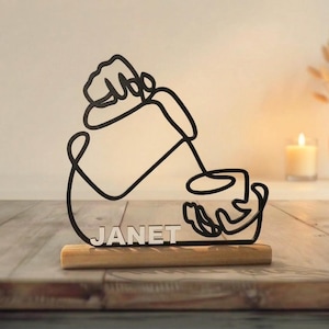 Regalo de barista personalizado - Escultura 3D de café y espresso - Decoración de cafetería - Idea de regalo para amantes del café y el arte latte