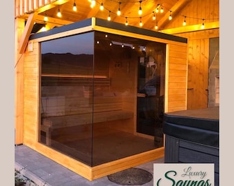 Sauna de jardín PARIS + control Wi-Fi + aislamiento térmico grueso