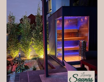 Sauna de lujo en el jardín de Sídney en Thermo Wood + control por wifi + aislamiento térmico de gran espesor