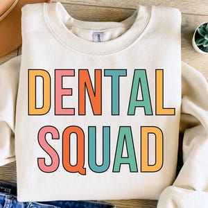 Equipo dental PNG, diseño de camiseta de equipo dental PNG, camiseta de enfermera dental PNG, dentista PNG sublimación, técnico dental PNG, personal dental PNG