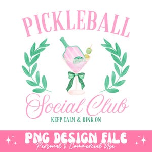 Pickleball Social Club Png Sublimation, Pickleball Shirt Png Design, Pickleball Club Png, Pickleball Lover Player Png, Pickleball Bach Png