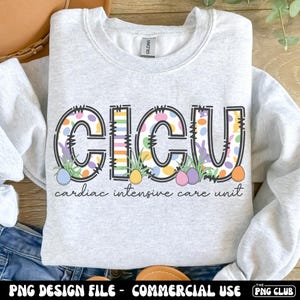 CICU Nurse Easter PNG, Cardiac ICU Nurse Bunny Egg Shirt Png Design, Pastel Cicu Nurse Png Sublimation,Cicu Spring Png,Cicu Easter Squad Png