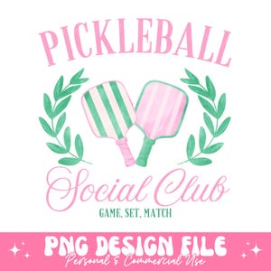 Pickleball Social Club Png Sublimation, Pickleball Shirt Png Design, Pickleball Club Png, Pickleball Lover Player Png, Pickleball Bach Png