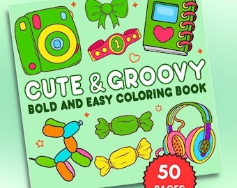 Kolorowanka Groovy, zabawne wzory artystyczne, 50 stron (do pobrania w wersji cyfrowej)