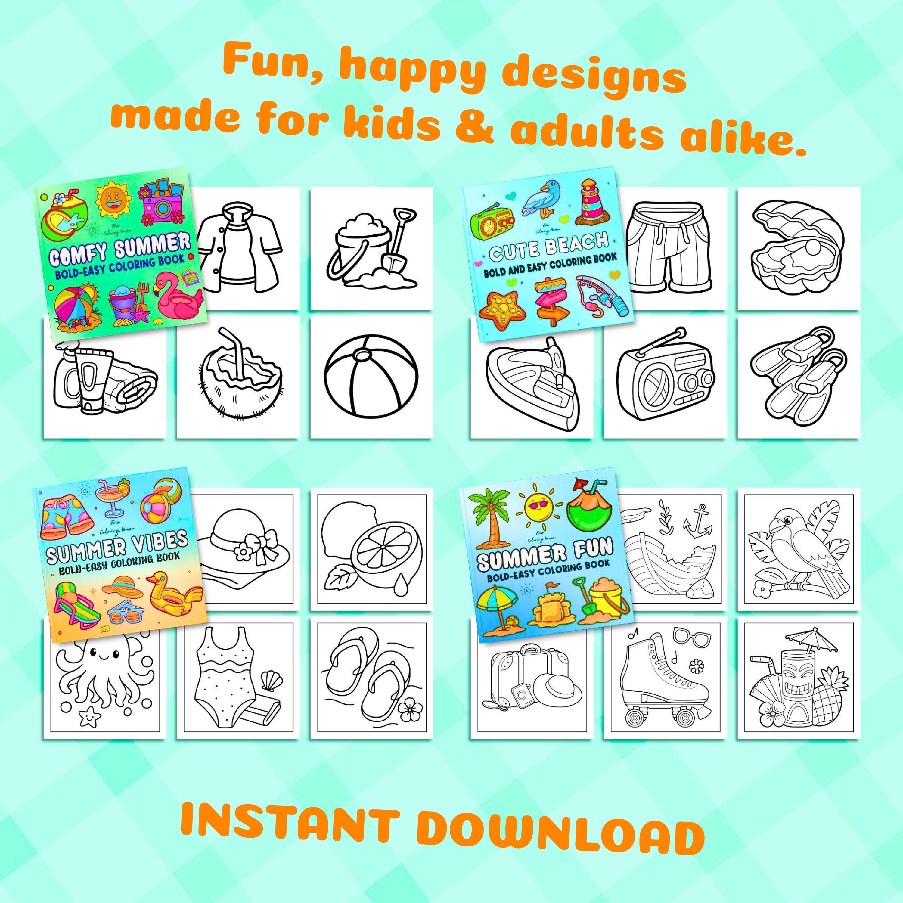 Four Color Book 7000 Coloring Pages Bundle PDF | Bold & Easy Coloring Pages | Adult and ...