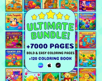 Cozy Coloring Book Mega Bundle | 7,000+ Pages (PDF & PNG)
