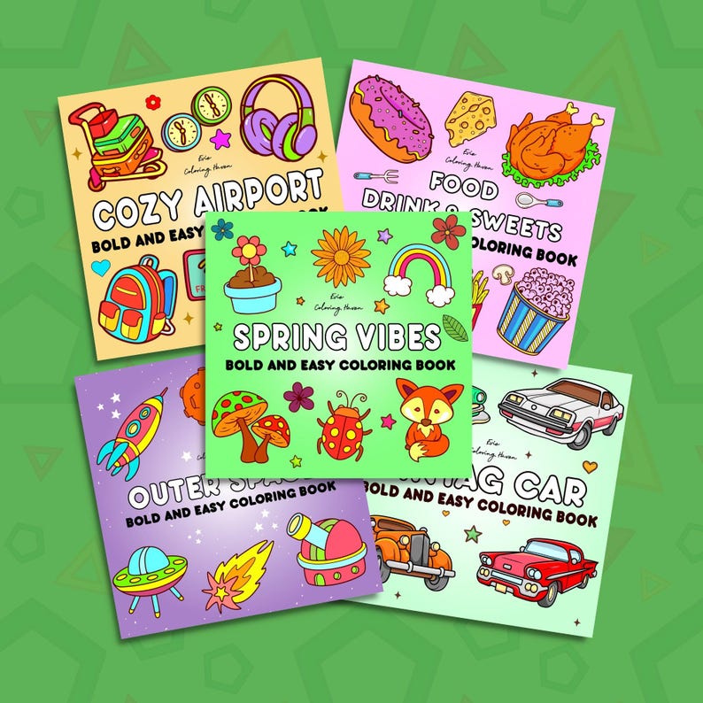 3000+ Cute & Cozy Coloring Pages Bundle | 40 Bold and Easy Coloring ...