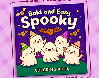 Spooky Halloween-kleurboek: 60 opvallende en eenvoudige illustraties (pdf-download)